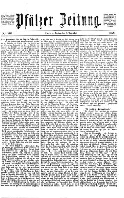 Pfälzer Zeitung Freitag 8. November 1878