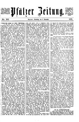 Pfälzer Zeitung Samstag 9. November 1878