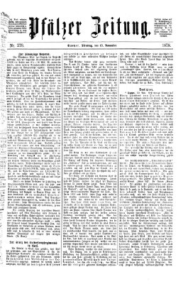 Pfälzer Zeitung Dienstag 19. November 1878