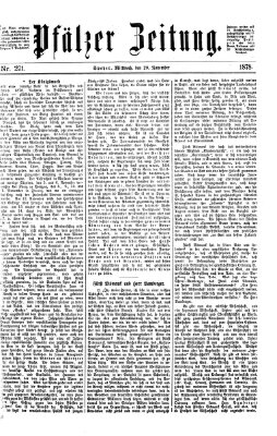 Pfälzer Zeitung Mittwoch 20. November 1878