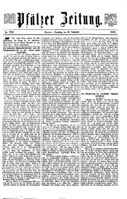 Pfälzer Zeitung Samstag 30. November 1878