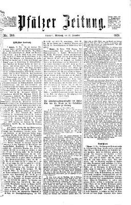 Pfälzer Zeitung Mittwoch 11. Dezember 1878