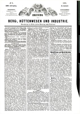 Der Berggeist Dienstag 15. Januar 1878