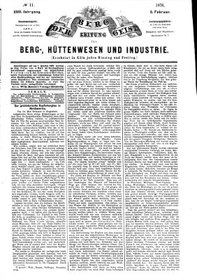 Der Berggeist Dienstag 5. Februar 1878