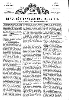 Der Berggeist Freitag 15. Februar 1878