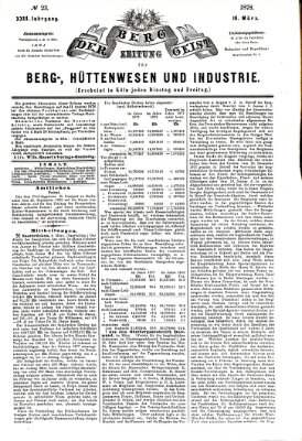 Der Berggeist Dienstag 19. März 1878