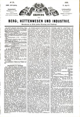 Der Berggeist Freitag 5. April 1878