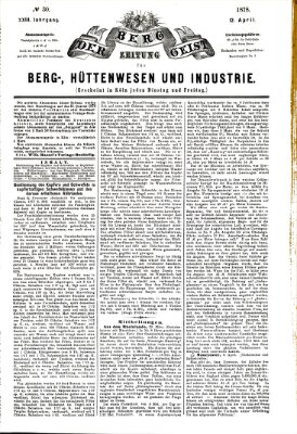 Der Berggeist Freitag 12. April 1878