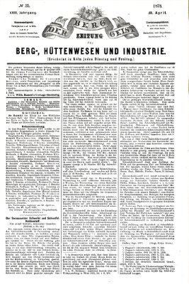 Der Berggeist Dienstag 30. April 1878