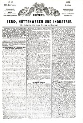 Der Berggeist Freitag 17. Mai 1878