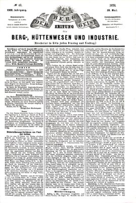 Der Berggeist Dienstag 28. Mai 1878