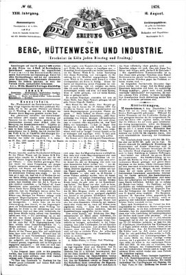 Der Berggeist Freitag 16. August 1878