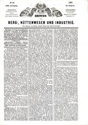 Der Berggeist Freitag 23. August 1878