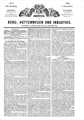 Der Berggeist Dienstag 3. September 1878