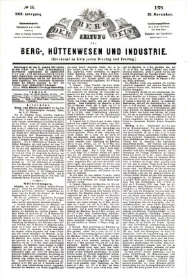 Der Berggeist Dienstag 26. November 1878