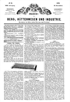 Der Berggeist Dienstag 10. Dezember 1878