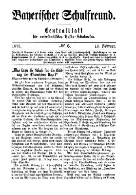 Bayerischer Schulfreund Sonntag 10. Februar 1878