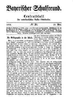 Bayerischer Schulfreund Montag 20. Mai 1878