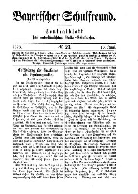 Bayerischer Schulfreund Montag 10. Juni 1878