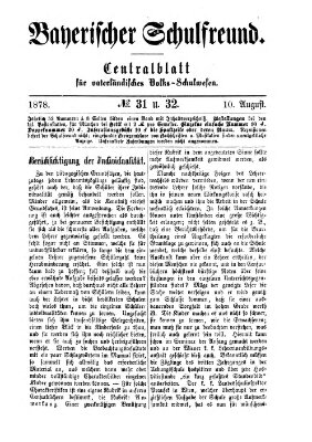 Bayerischer Schulfreund Samstag 10. August 1878