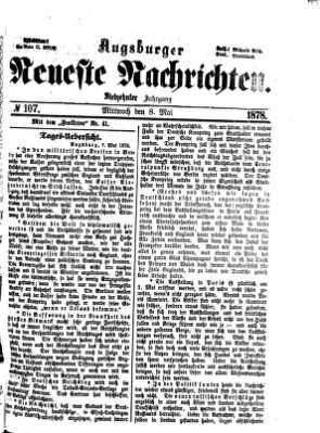 Augsburger neueste Nachrichten Mittwoch 8. Mai 1878