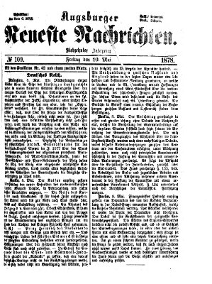 Augsburger neueste Nachrichten Freitag 10. Mai 1878