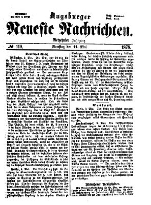 Augsburger neueste Nachrichten Samstag 11. Mai 1878