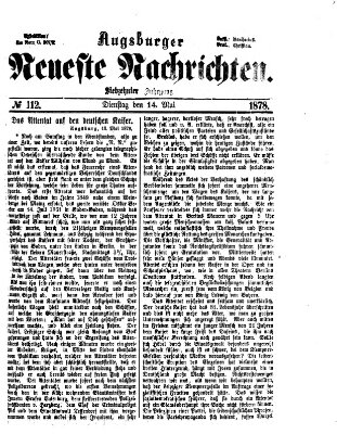 Augsburger neueste Nachrichten Dienstag 14. Mai 1878