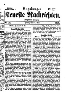 Augsburger neueste Nachrichten Freitag 24. Mai 1878