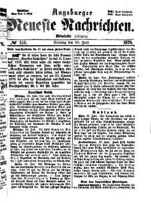 Augsburger neueste Nachrichten Sonntag 30. Juni 1878