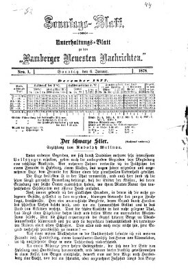 Bamberger neueste Nachrichten. Sonntagsblatt : Unterhaltungs-Beilage zu den "Bamberger neueste Nachrichten" (Bamberger neueste Nachrichten) Sonntag 6. Januar 1878