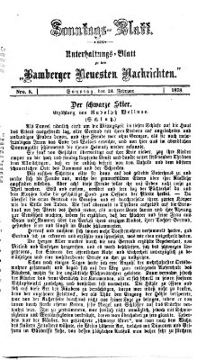 Bamberger neueste Nachrichten. Sonntagsblatt : Unterhaltungs-Beilage zu den "Bamberger neueste Nachrichten" (Bamberger neueste Nachrichten) Sonntag 24. Februar 1878