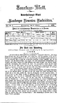 Bamberger neueste Nachrichten. Sonntagsblatt : Unterhaltungs-Beilage zu den "Bamberger neueste Nachrichten" (Bamberger neueste Nachrichten) Sonntag 6. Oktober 1878