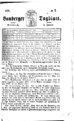 Bamberger Tagblatt Mittwoch 2. Januar 1878