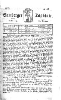 Bamberger Tagblatt Montag 11. Februar 1878