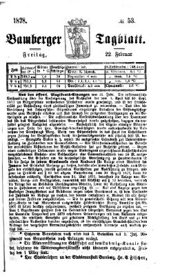 Bamberger Tagblatt Freitag 22. Februar 1878