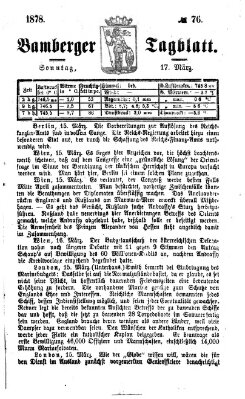 Bamberger Tagblatt Sonntag 17. März 1878