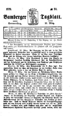 Bamberger Tagblatt Donnerstag 21. März 1878