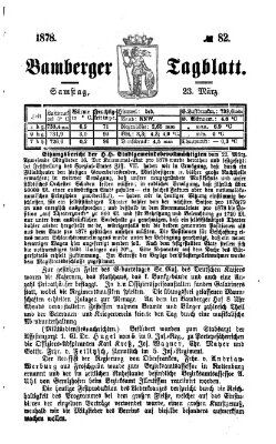 Bamberger Tagblatt Samstag 23. März 1878