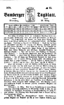 Bamberger Tagblatt Dienstag 26. März 1878