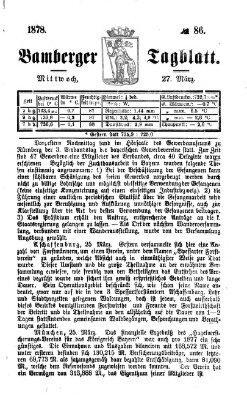 Bamberger Tagblatt Mittwoch 27. März 1878