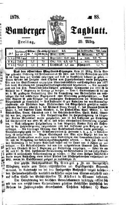 Bamberger Tagblatt Freitag 29. März 1878