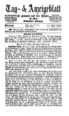 Tag- und Anzeigeblatt für Kempten und das Allgäu Mittwoch 10. Juli 1878