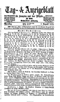 Tag- und Anzeigeblatt für Kempten und das Allgäu Samstag 3. August 1878