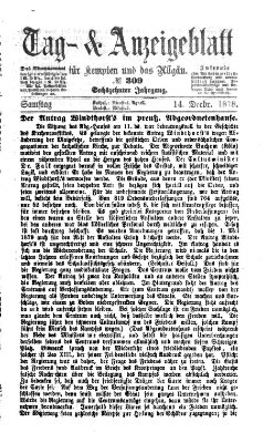 Tag- und Anzeigeblatt für Kempten und das Allgäu Samstag 14. Dezember 1878