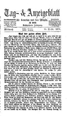 Tag- und Anzeigeblatt für Kempten und das Allgäu Mittwoch 18. Dezember 1878