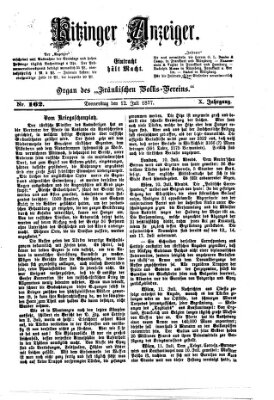 Kitzinger Anzeiger Donnerstag 12. Juli 1877